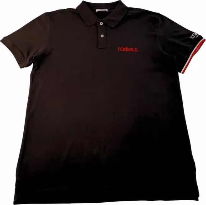 Iceberg Black Cotton Men Polo Shirt