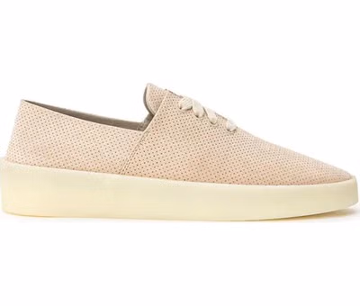 Beige Leather Low Top Sneakers