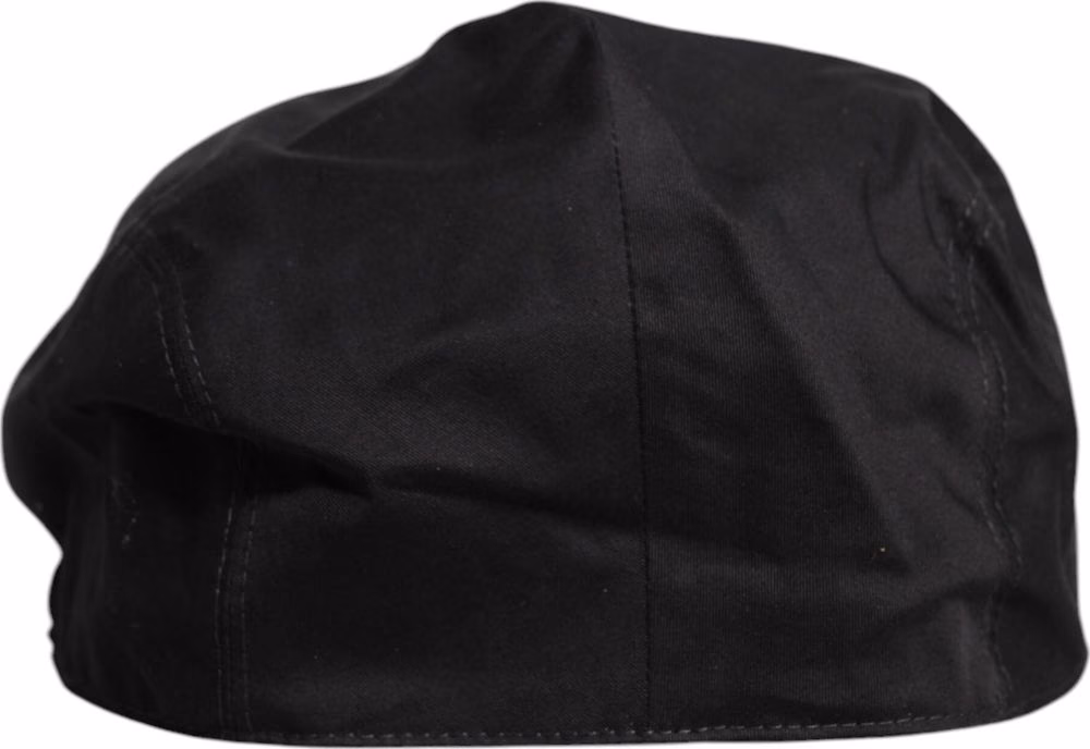 Dolce & Gabbana Black Cotton Newsboy Capello Cabbie Hat