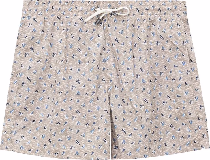 Canali Beige Polyester Swim Shorts
