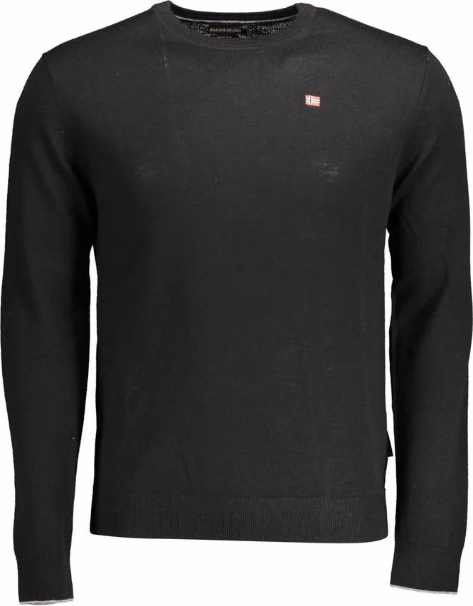 Napapijri Black Wool Mens Sweater