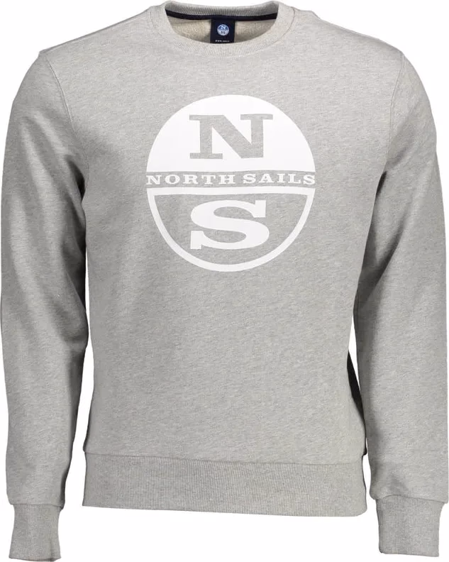 North Sails Grigio Cotton Men Sweatshirt