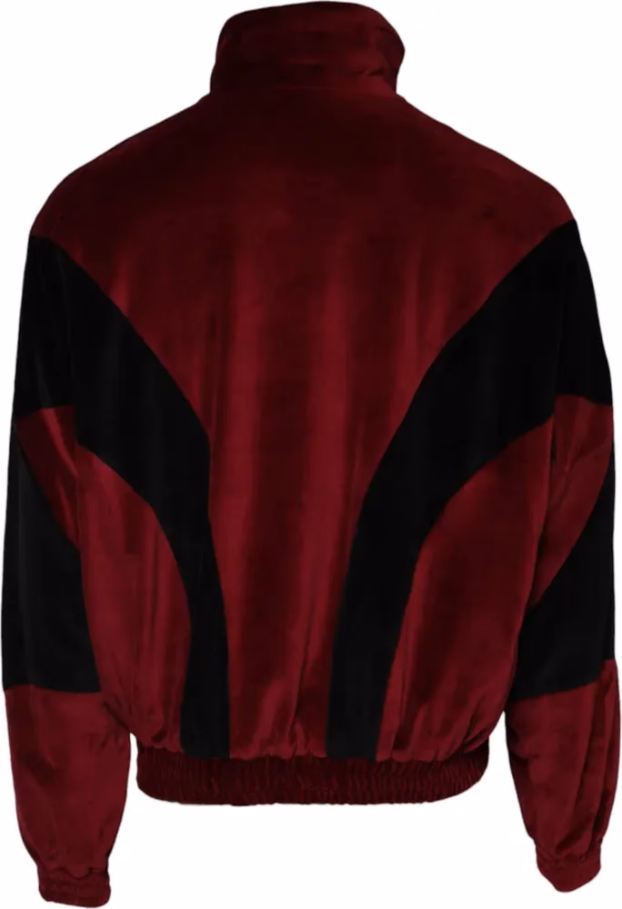 Dolce & Gabbana Red Black Cotton Logo FullZip Bomber Jacket