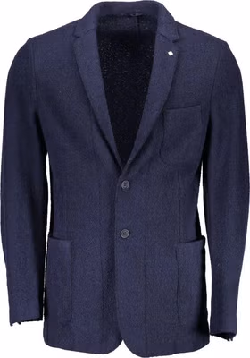 Blu Wool Men Jacket