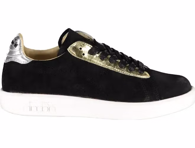 Diadora Black Leather Women Sneaker