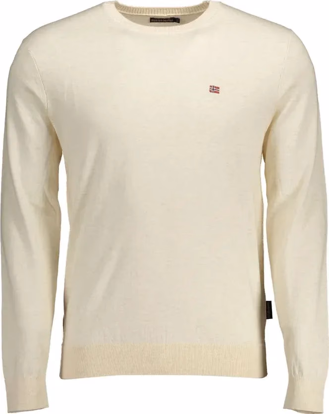 Napapijri Beige Cotton Men's Long Sleeve Shirt