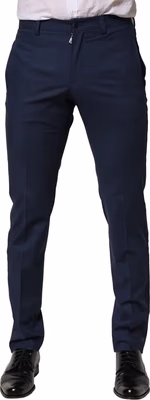 Dark Blue Wool Dress Formal Pants