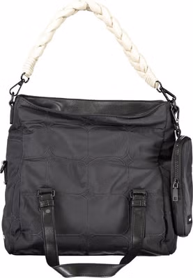 Black Polyester Women's Handbag