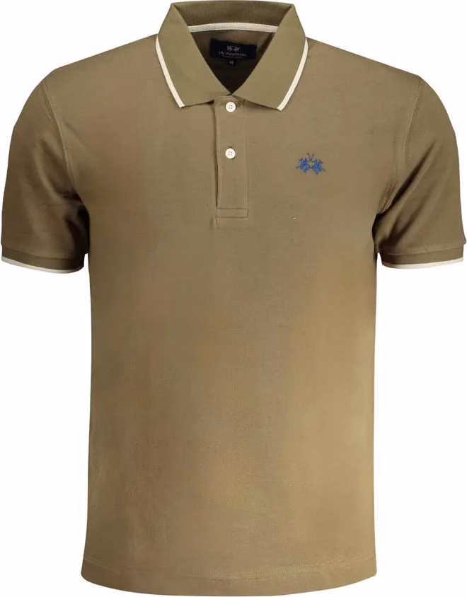 La Martina Verde Cotton Men Polo Shirt
