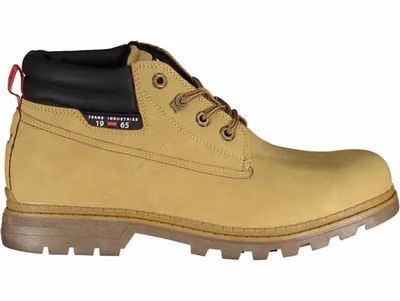 Beige Polyurethane Men Ankle Boot