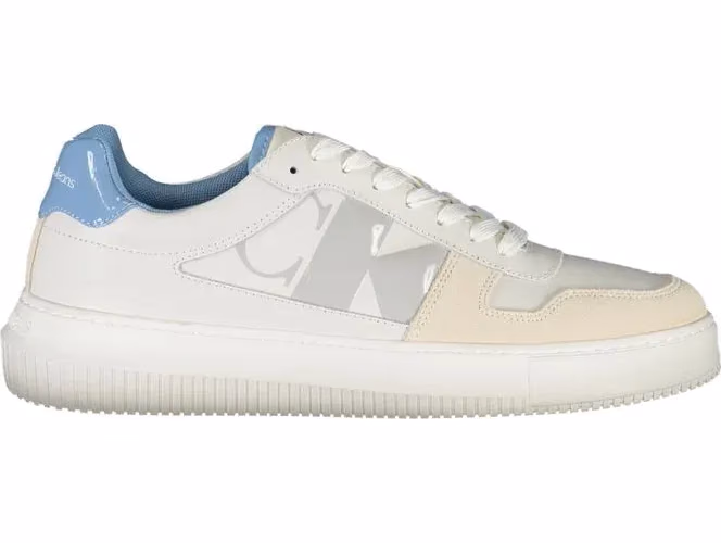 Calvin Klein Bianco Leather Mens Sneaker