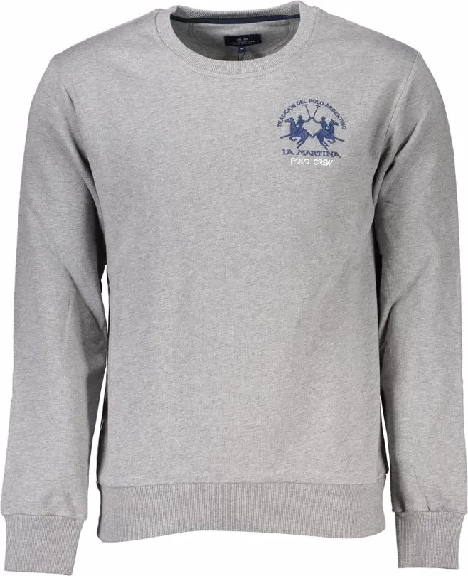 La Martina Grigio Cotton Men Sweatshirt
