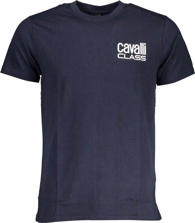 Cavalli Class Blue Cotton Men T-Shirt