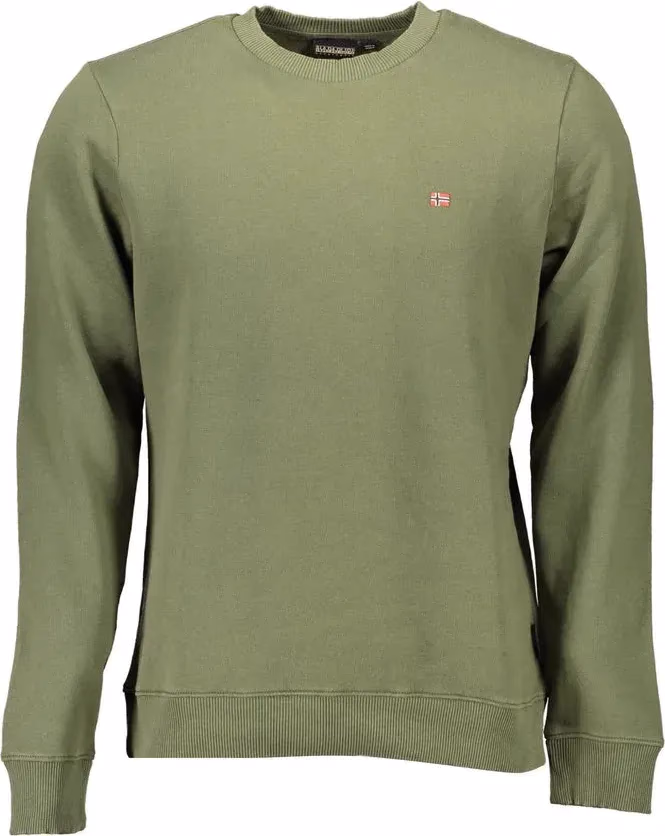 Napapijri Verde Cotton Men Sweatshirt