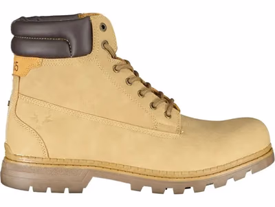 Beige Polyester Men's Ankle Boot