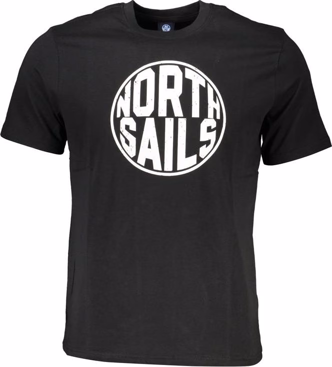 North Sails Black Cotton Men T-Shirt