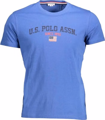Blue Cotton Men's T-Shirt