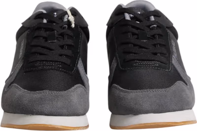 Black Gray Lace Up Low Top Casual Sneakers Shoes