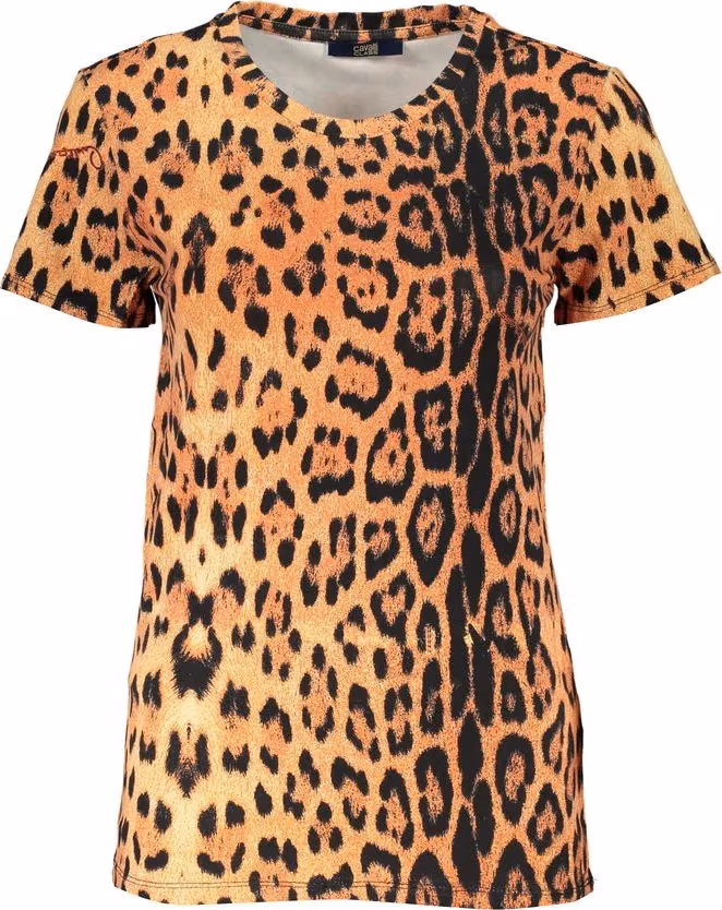 Cavalli Class Arancione Cotton Women T-Shirt