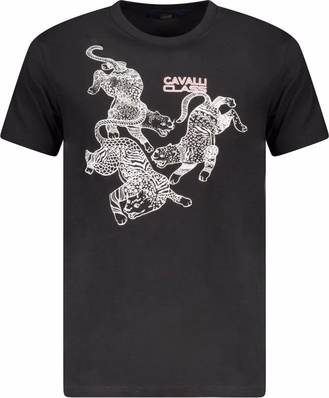 Cavalli Class Black Cotton Men's T-Shirt