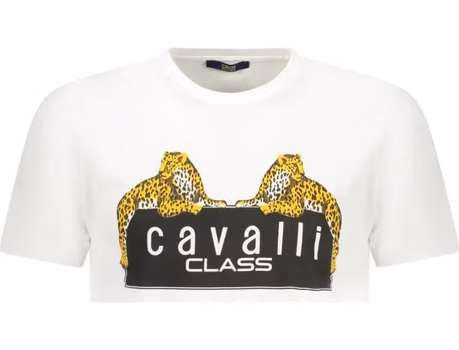Cavalli Class White Cotton Men's T-Shirt