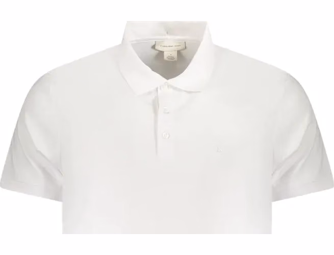 Calvin Klein White Cotton Men Polo