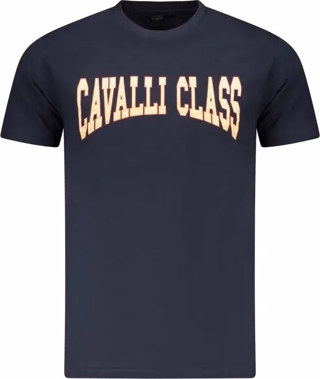 Cavalli Class Blue Cotton Men's T-Shirt