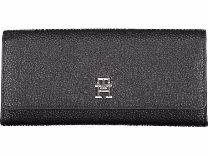 Tommy Hilfiger Black Polyurethane Women Wallet