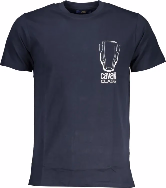 Cavalli Class Blu Cotton Men T-Shirt