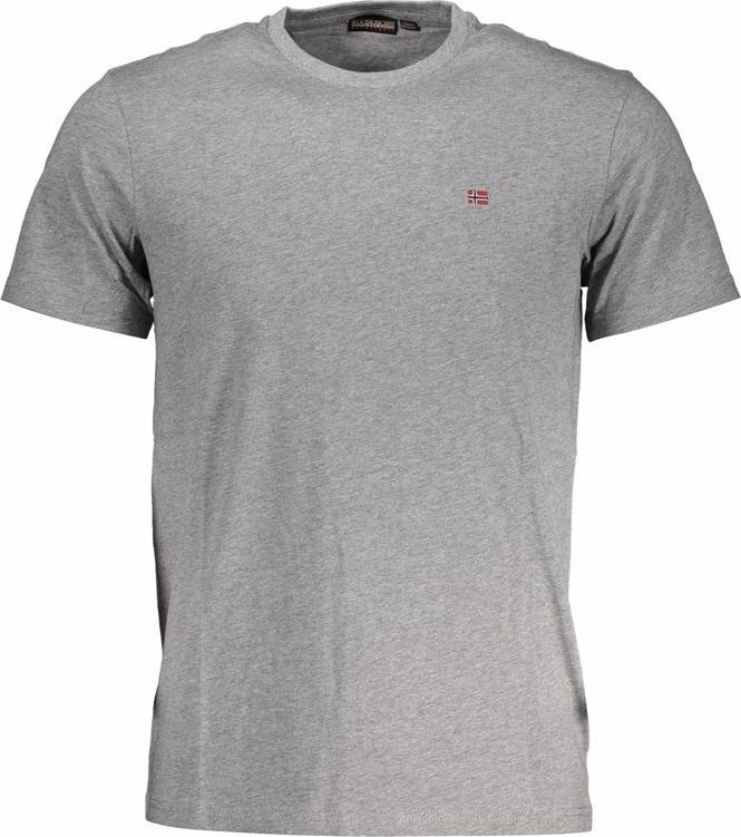 Napapijri Grigio Cotton Men T-Shirt
