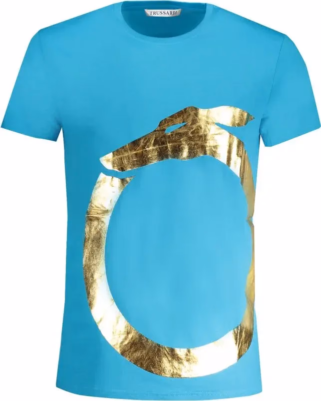 Trussardi Azzurro Cotton Men T-Shirt