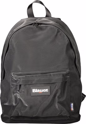 Black Polyester Men Backpack