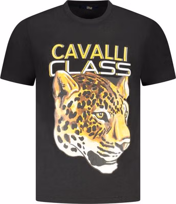 Black Cotton Men T-Shirt