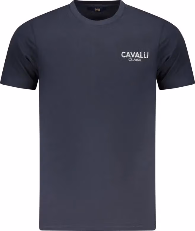 Cavalli Class Blu Cotton Men T-Shirt