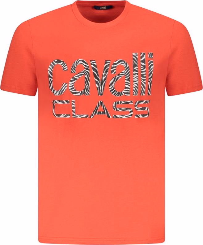 Cavalli Class "Rosso Cotton Men T-Shirt"