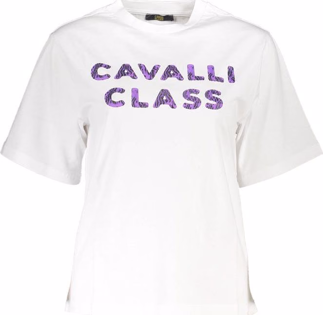 Cavalli Class Bianco Cotton Women T-Shirt