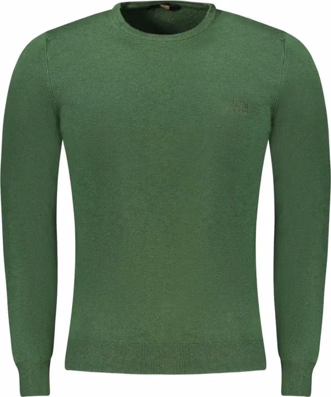 Cavalli Class Verde Viscose Men Sweater