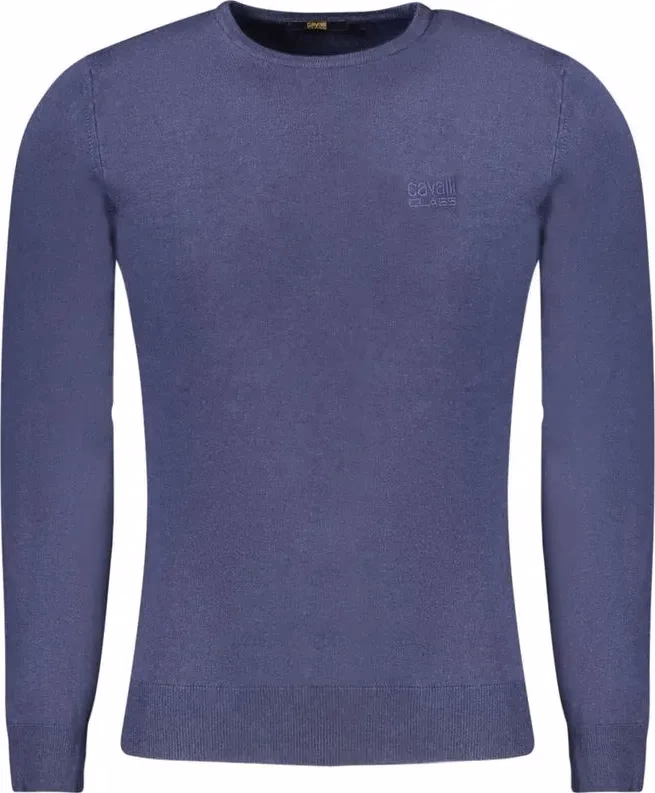 Cavalli Class Blu Viscosa Men Sweater