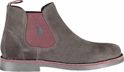 Gray Leather Men's Boot