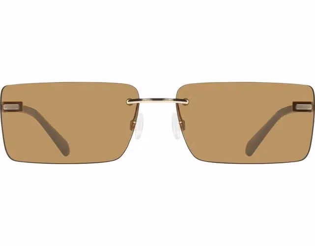 Calvin Klein Beige Metal Women Sunglasses