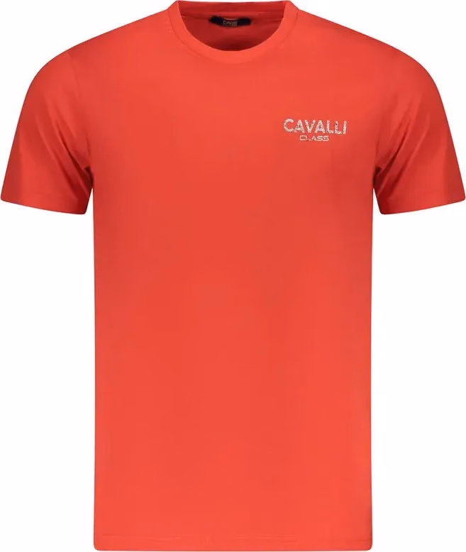 Cavalli Class Red Cotton Men T-Shirt