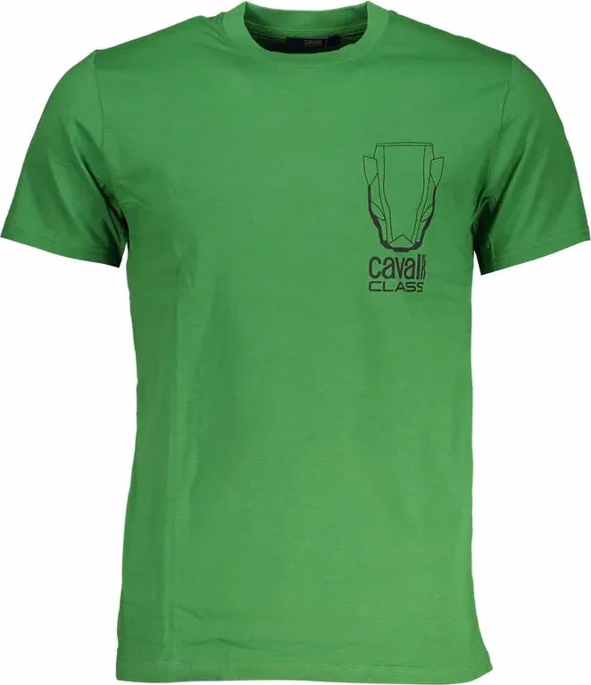 Cavalli Class Verde Cotton Mens T-Shirt
