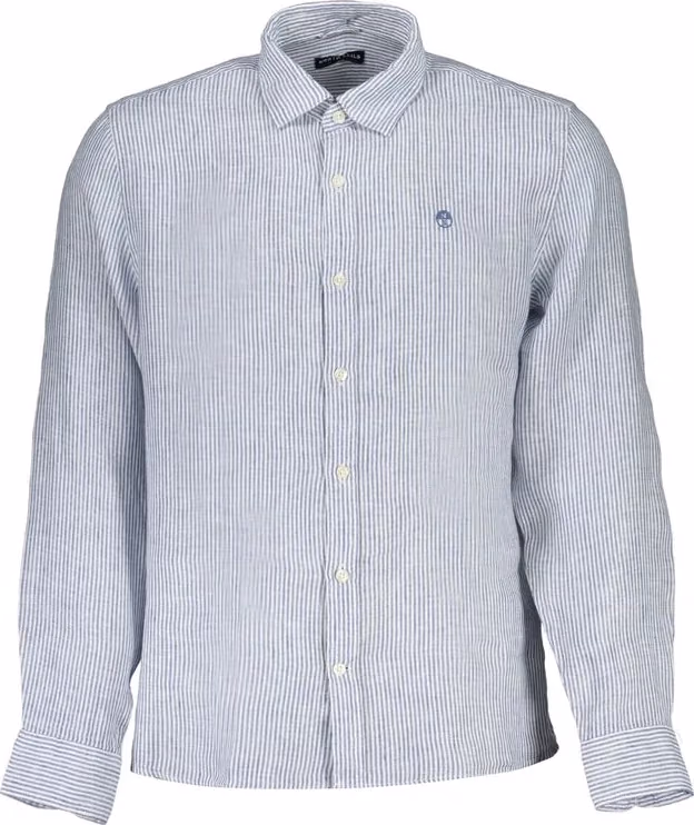 North Sails Blue Linen Men Shirt