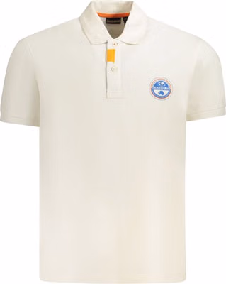 White Cotton Men Polo