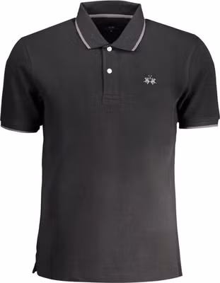 Black Cotton Men's Polo Shirt