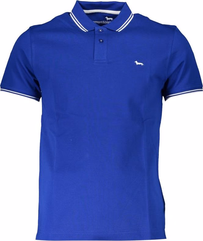 Harmont & Blaine Blu Cotton Men Polo Shirt