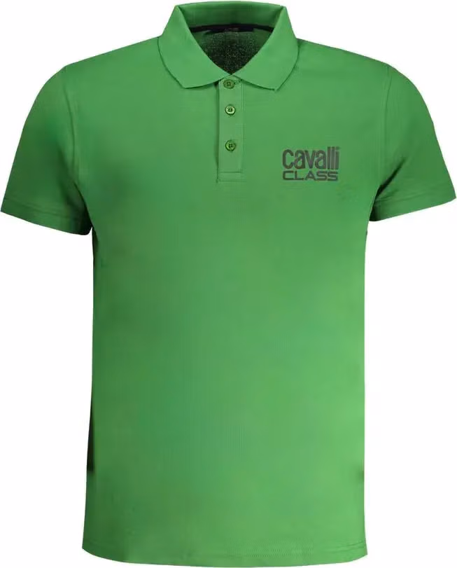 Cavalli Class Verde Cotton Men's Polo Shirt