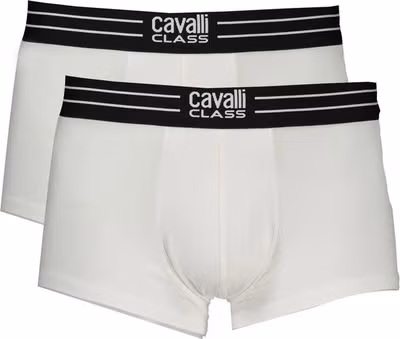 White Cotton Men's Boxer Briefs