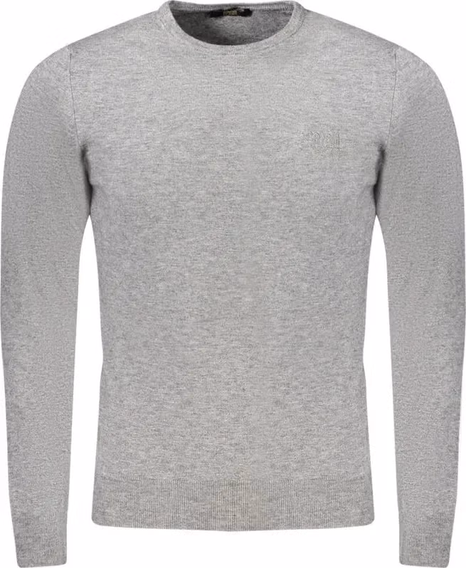 Cavalli Class Grigio Viscosa Men's Sweater