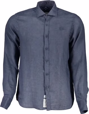 Blu Linen Men Shirt